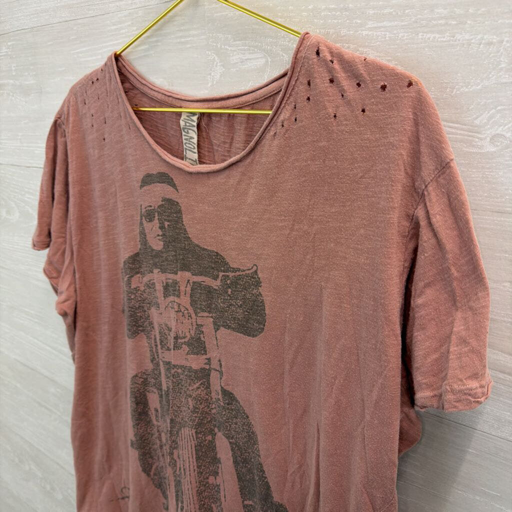 Magnolia Pearl Dusty Pink Motorcycle Tee One Size