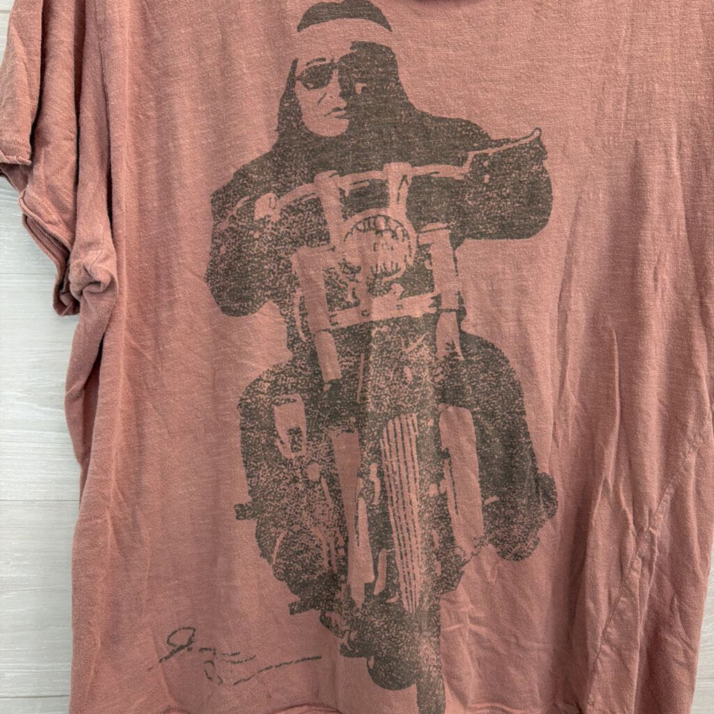 Magnolia Pearl Dusty Pink Motorcycle Tee One Size