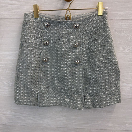 Express Green Tween Button Front Mini Skirt 4