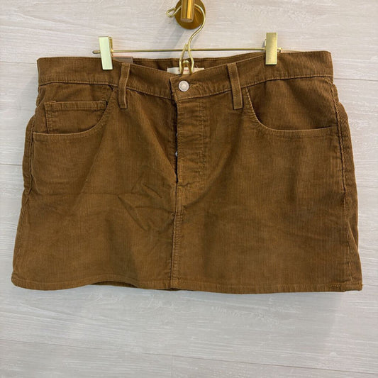 Levi Brown Corduroy Mini Skirt 33