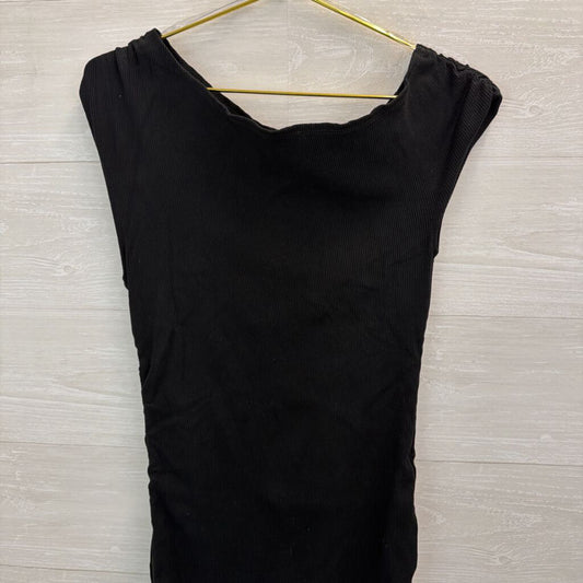 Fashion Nova Black Ribbed Fitted Maxi Dress 1X