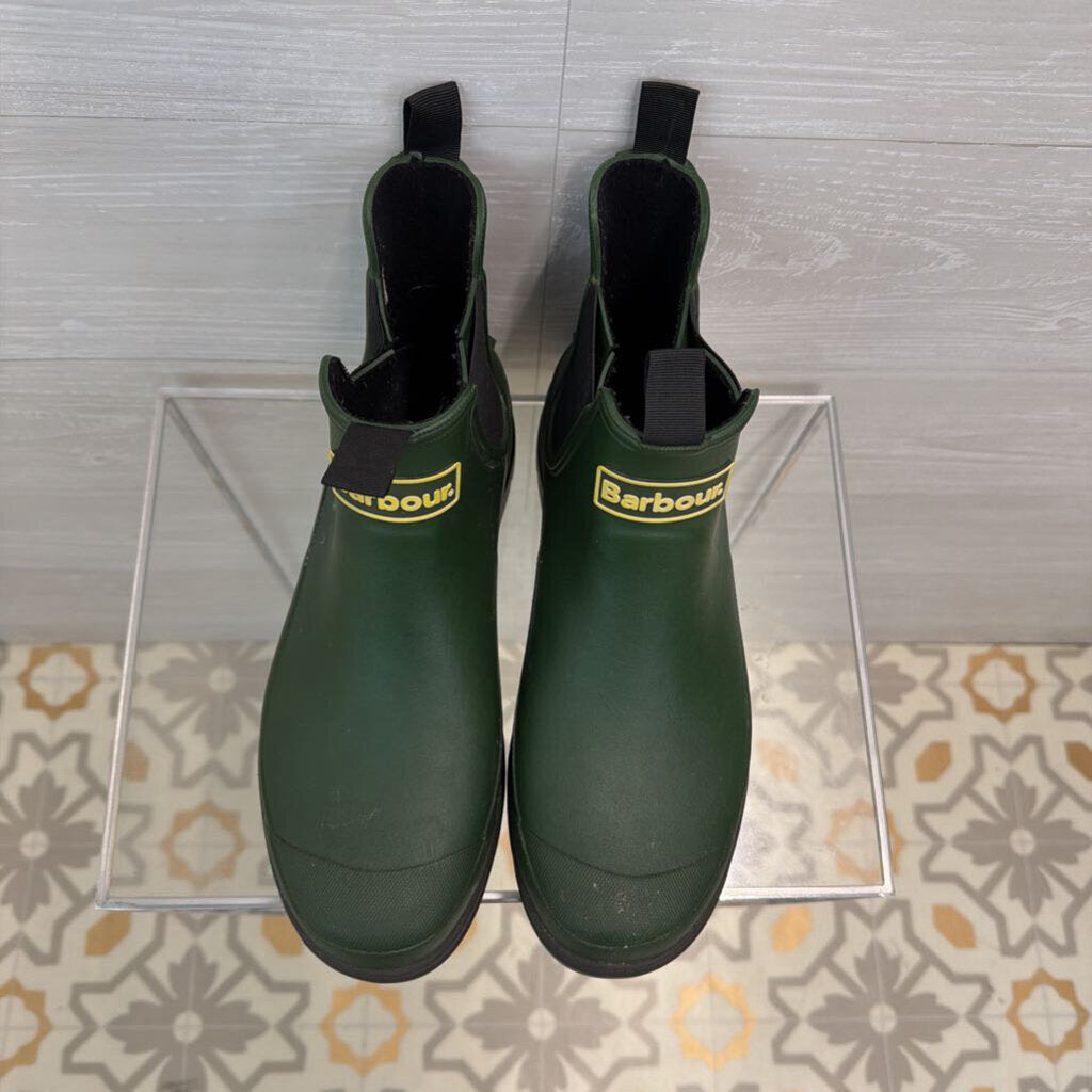 Barbour Green Wilton Wellingtons Boots 8 MENS