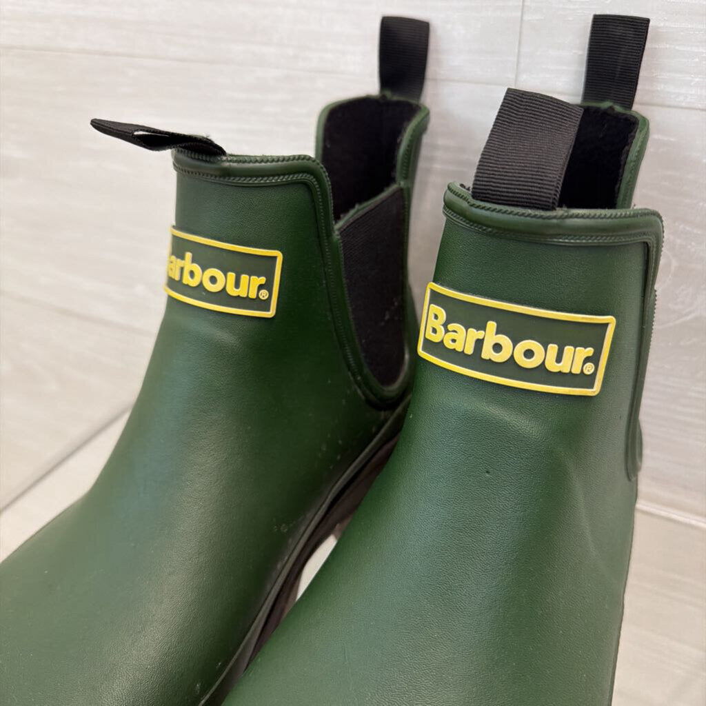 Barbour Green Wilton Wellingtons Boots 8 MENS