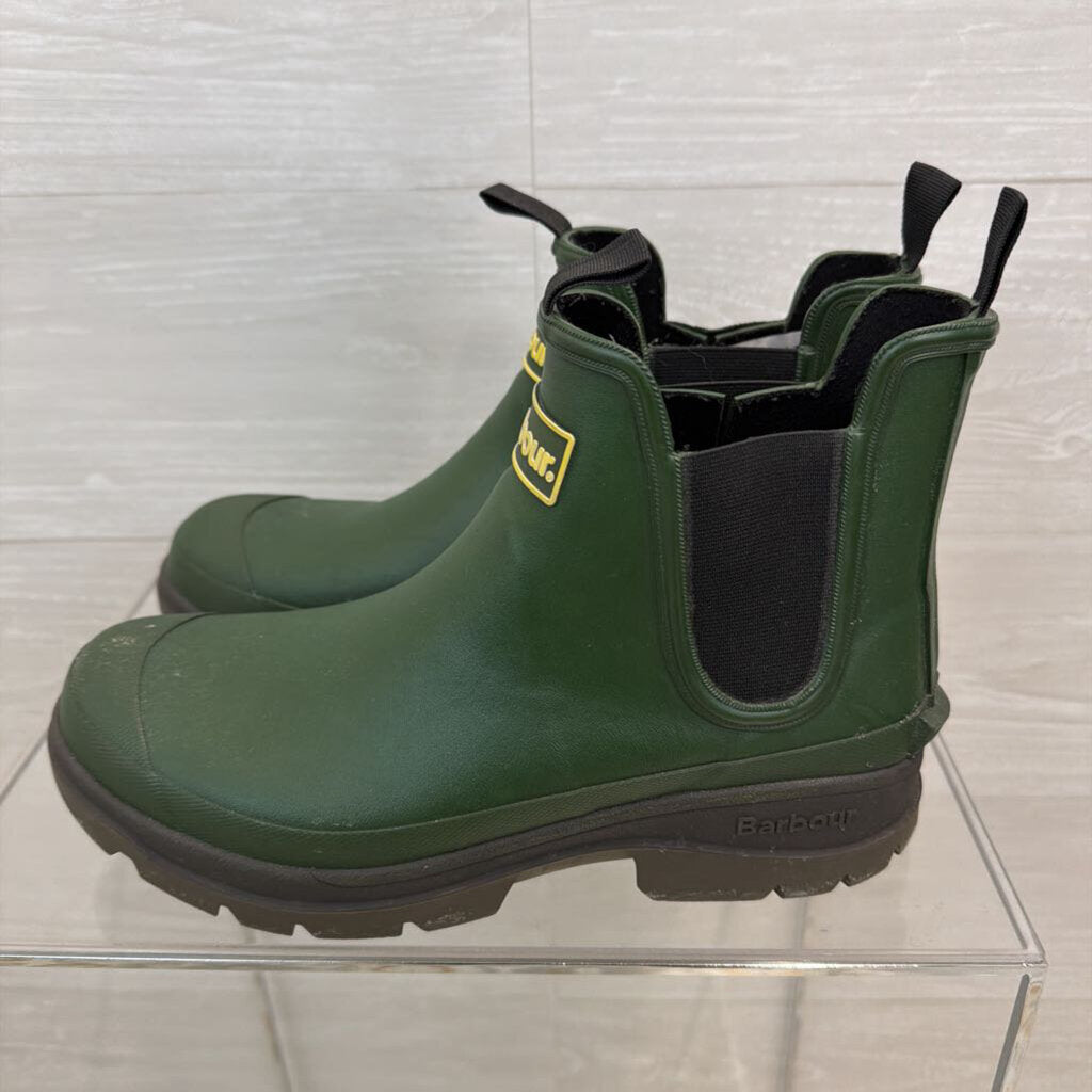 Barbour Green Wilton Wellingtons Boots 8 MENS