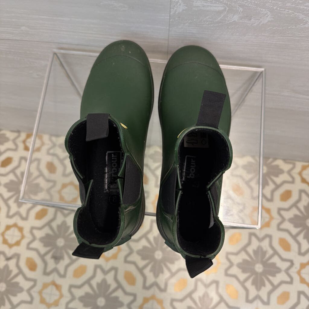 Barbour Green Wilton Wellingtons Boots 8 MENS