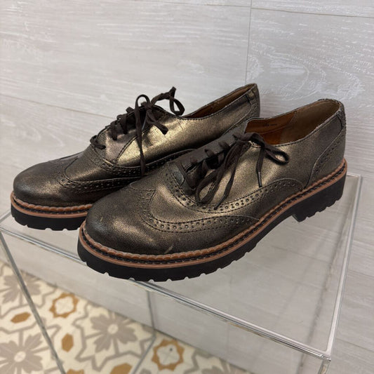 Brogues Metallic Wingtip Loafers 11