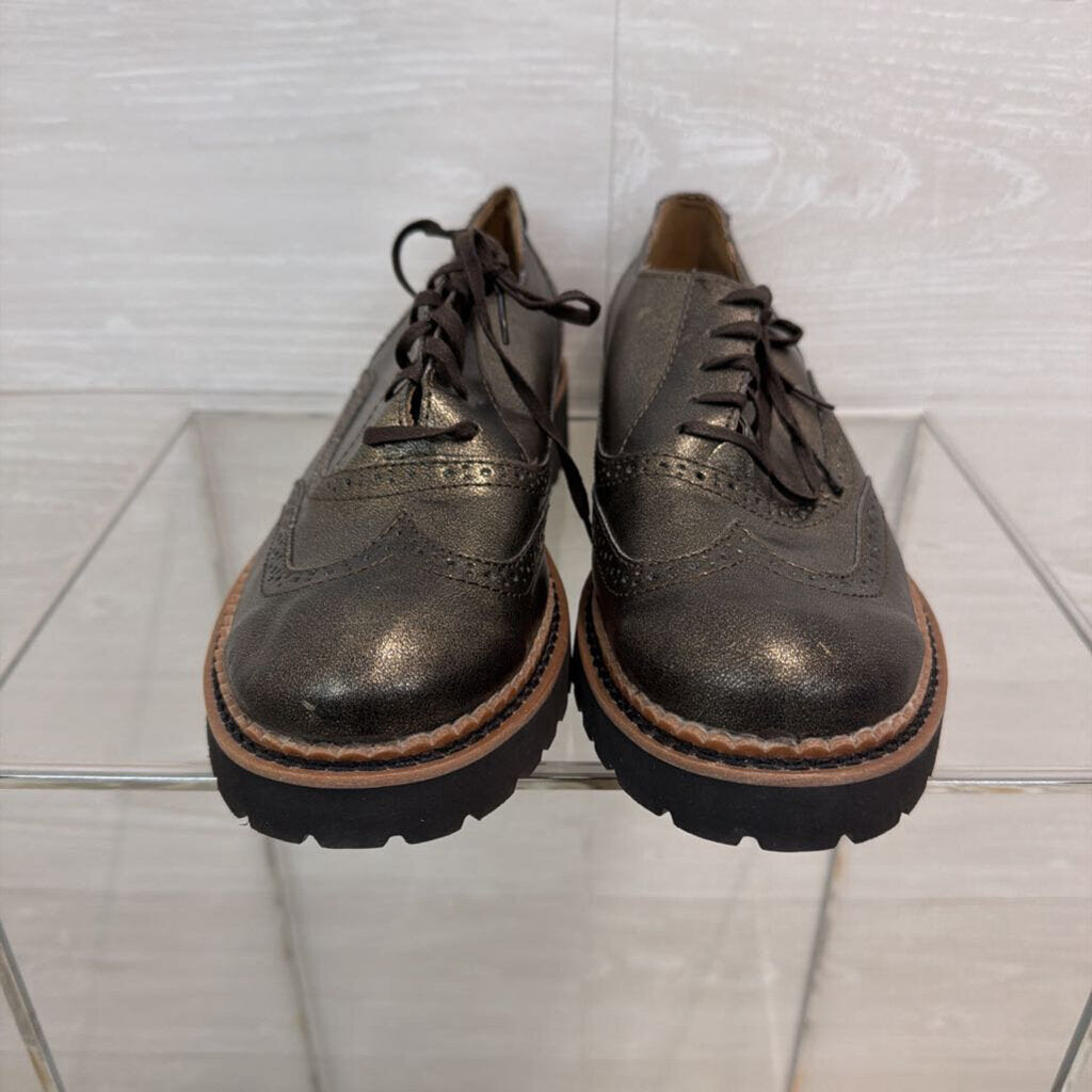 Brogues Metallic Wingtip Loafers 11