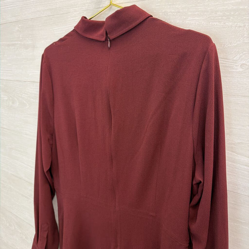 Who What Wear Burgundy Long Sleeve Dress XXL