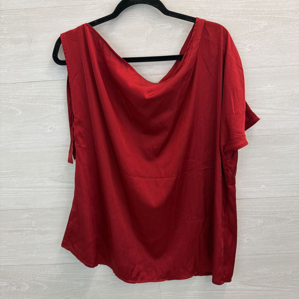 Torrid Red Silky Short Sleeve/ Tie Strap Top 00