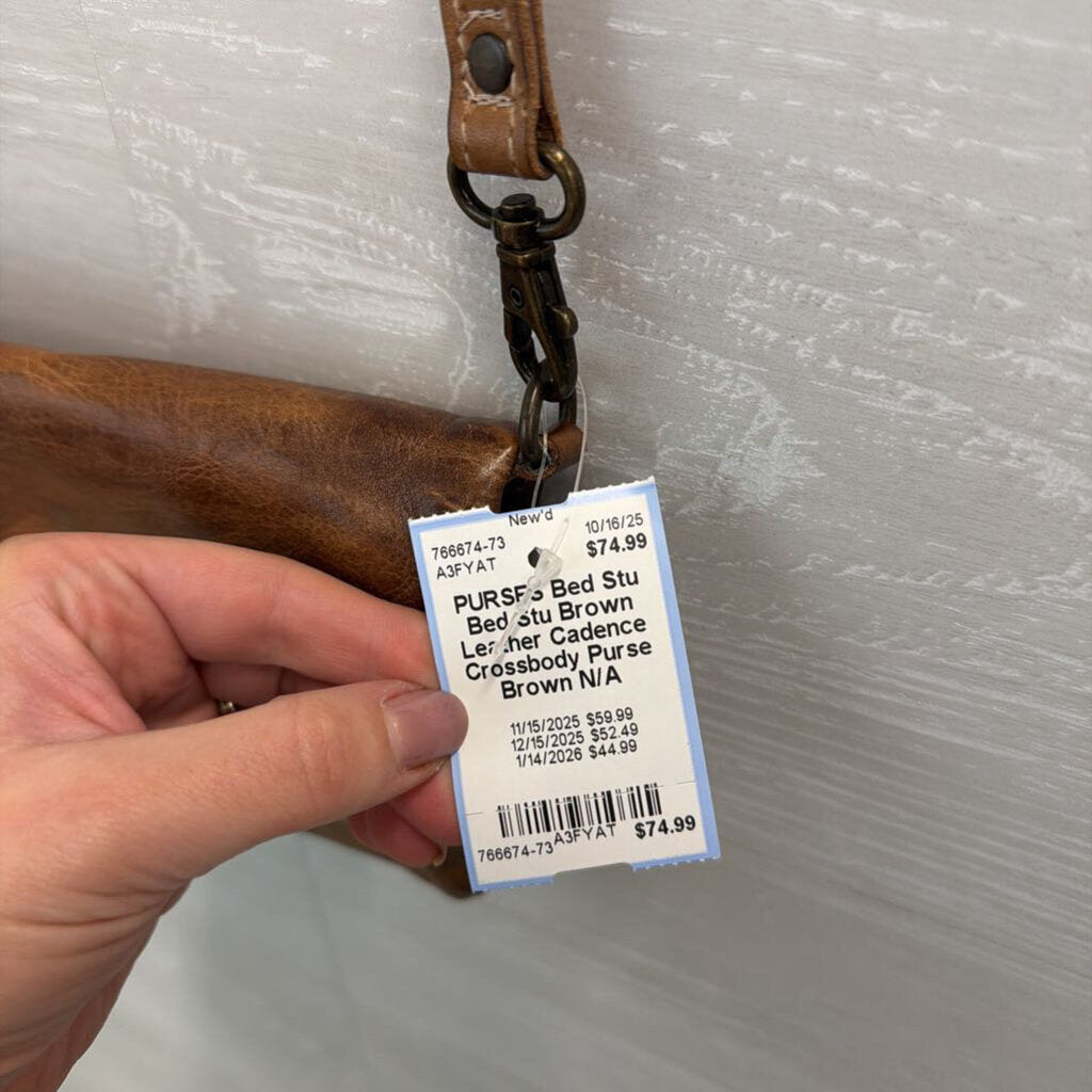Bed Stu Brown Leather Cadence Crossbody Purse