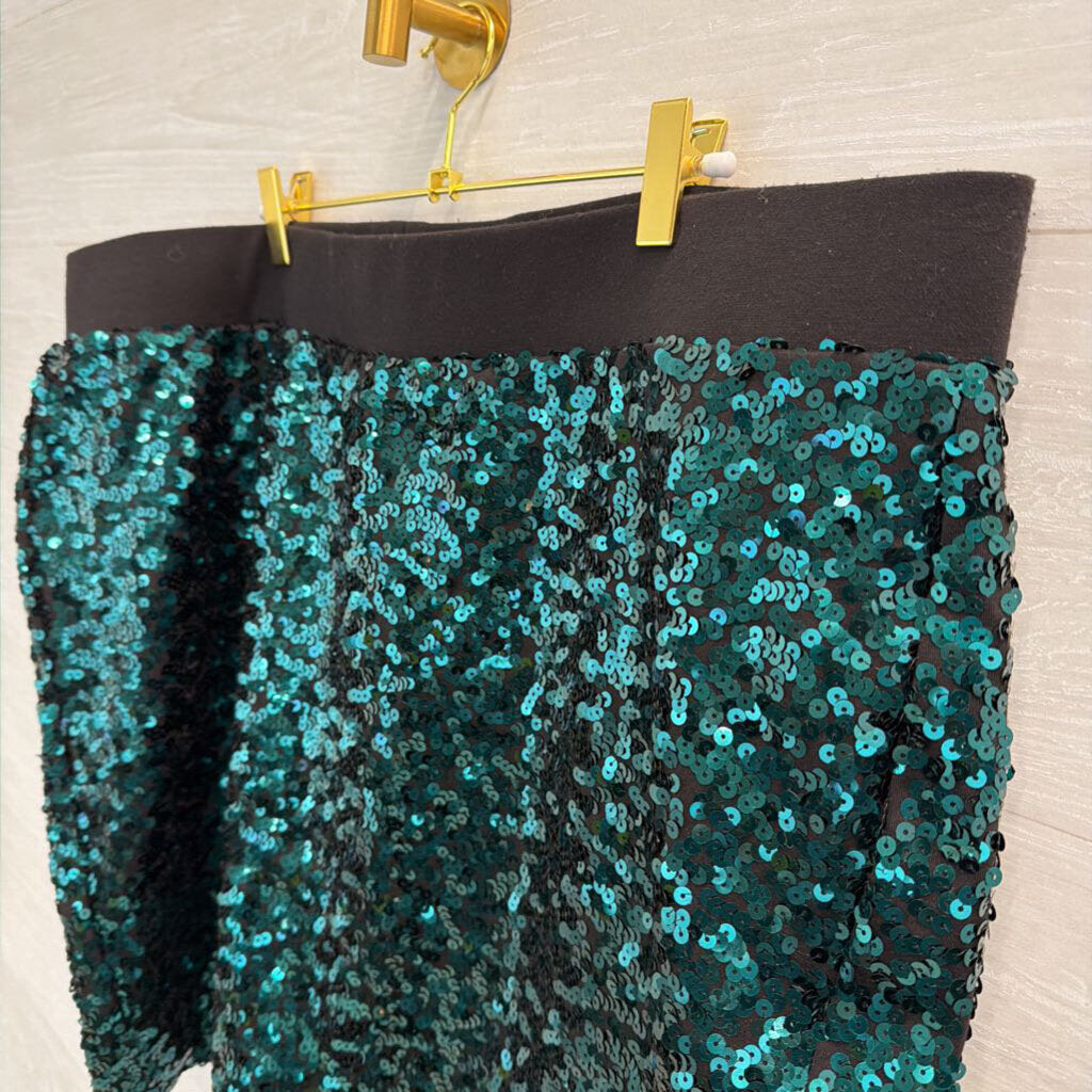 Torrid Green Sequin Mini Skirt 3