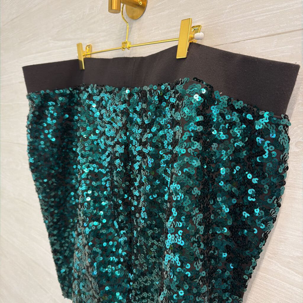 Torrid Green Sequin Mini Skirt 3