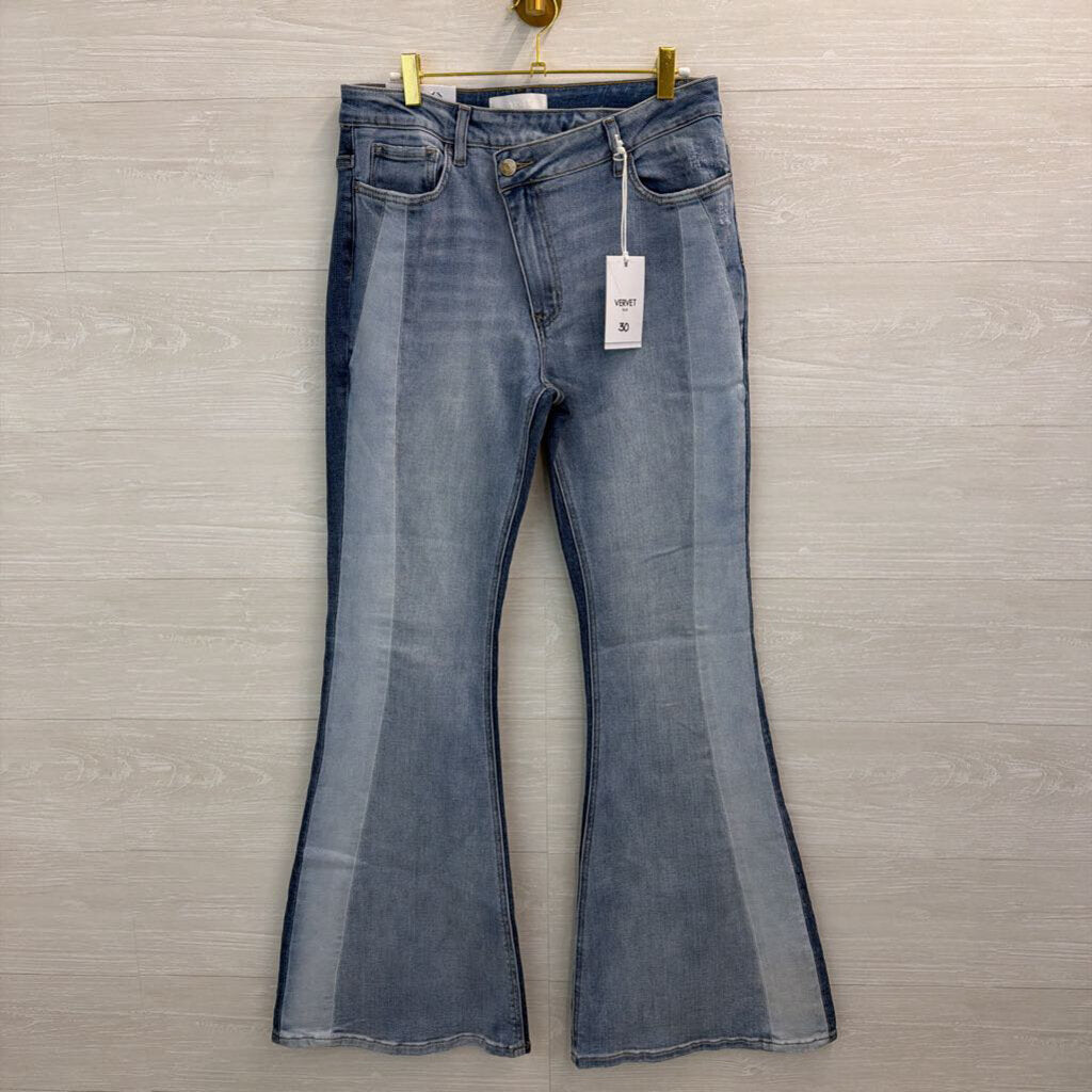 Vervet Bella High Rise Color Block Flare 30