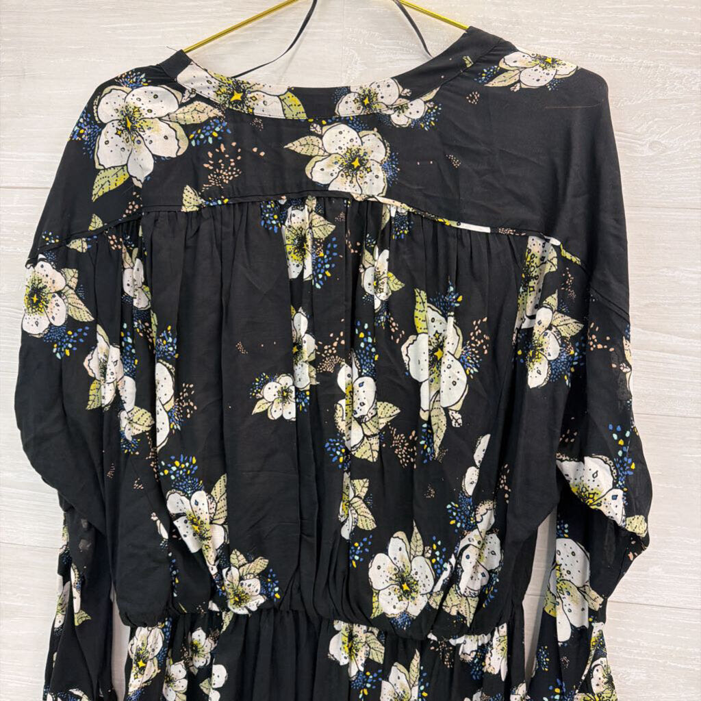Free People Tuscan Dreams Floral Printed Tunic M