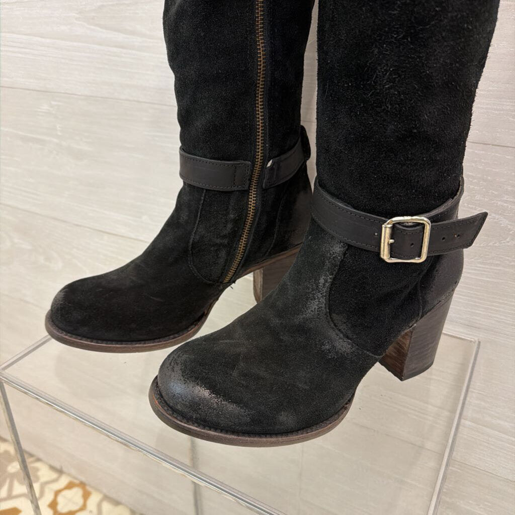 Freebird Black Suede Leather Knee Holland Boots 9