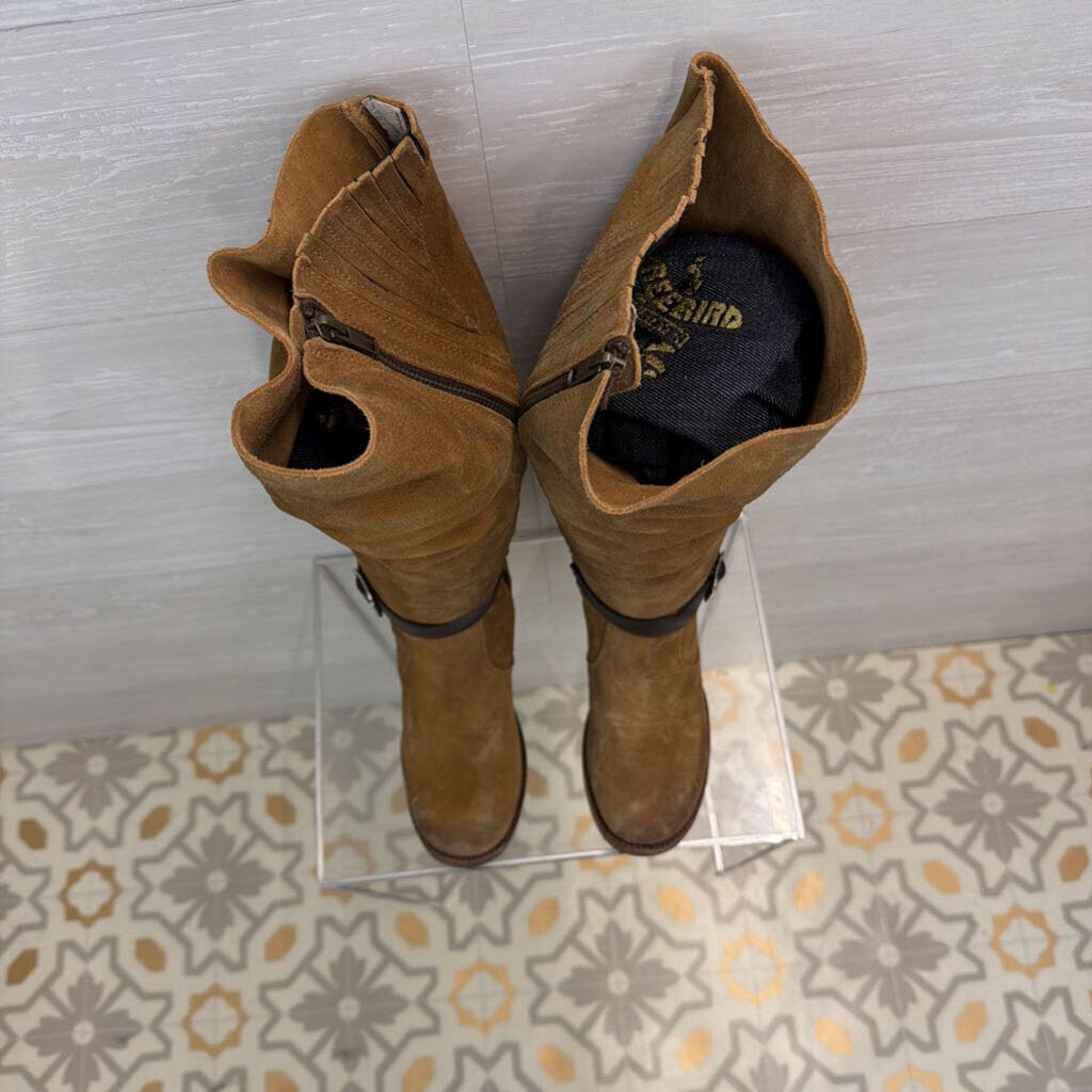 Freebird Brown Suede Leather Knee Holland Boots 9