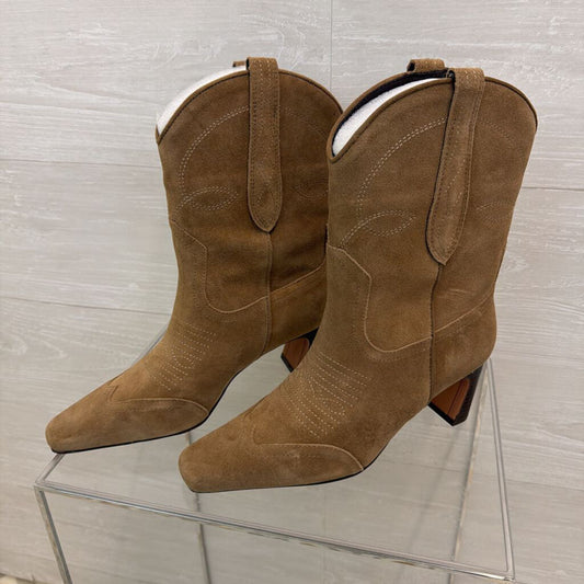 Steve Madden Brown Suede Josefine Western Boots 9