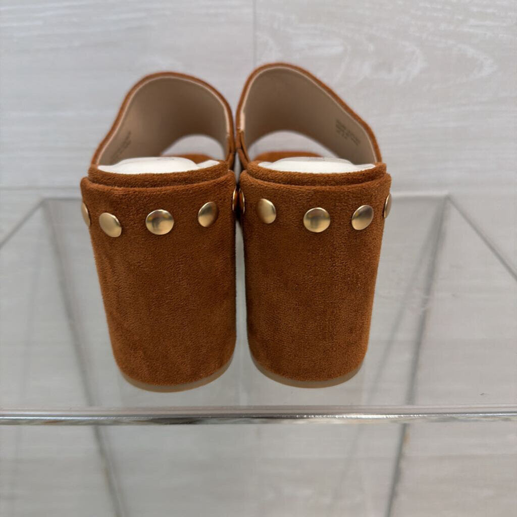 Oasis Society Brown Suede The Leona Block Heels 8.5