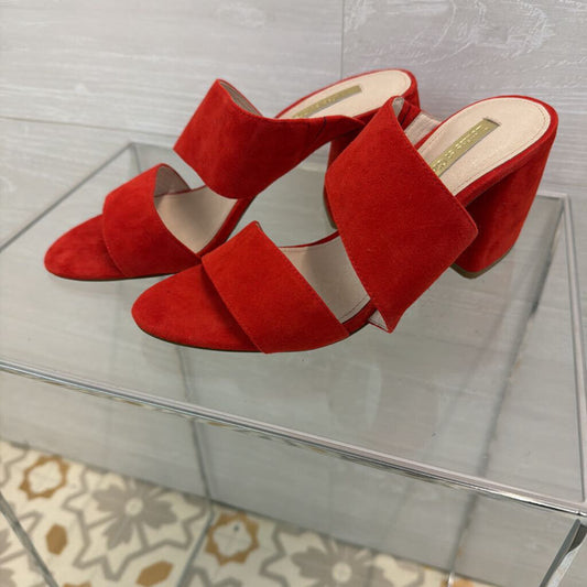Louise et Cie Kapa Red Suede Strappy Heels 8.5