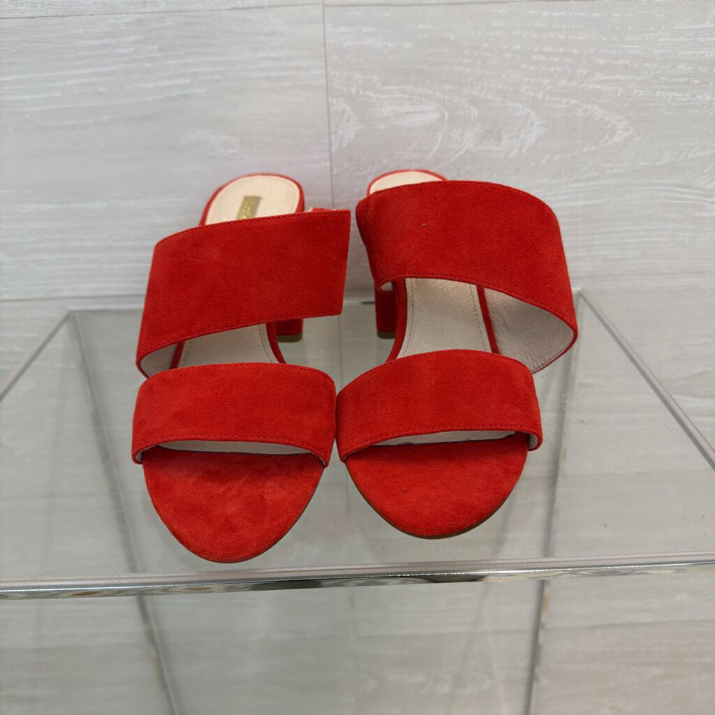 Louise et Cie Kapa Red Suede Strappy Heels 8.5