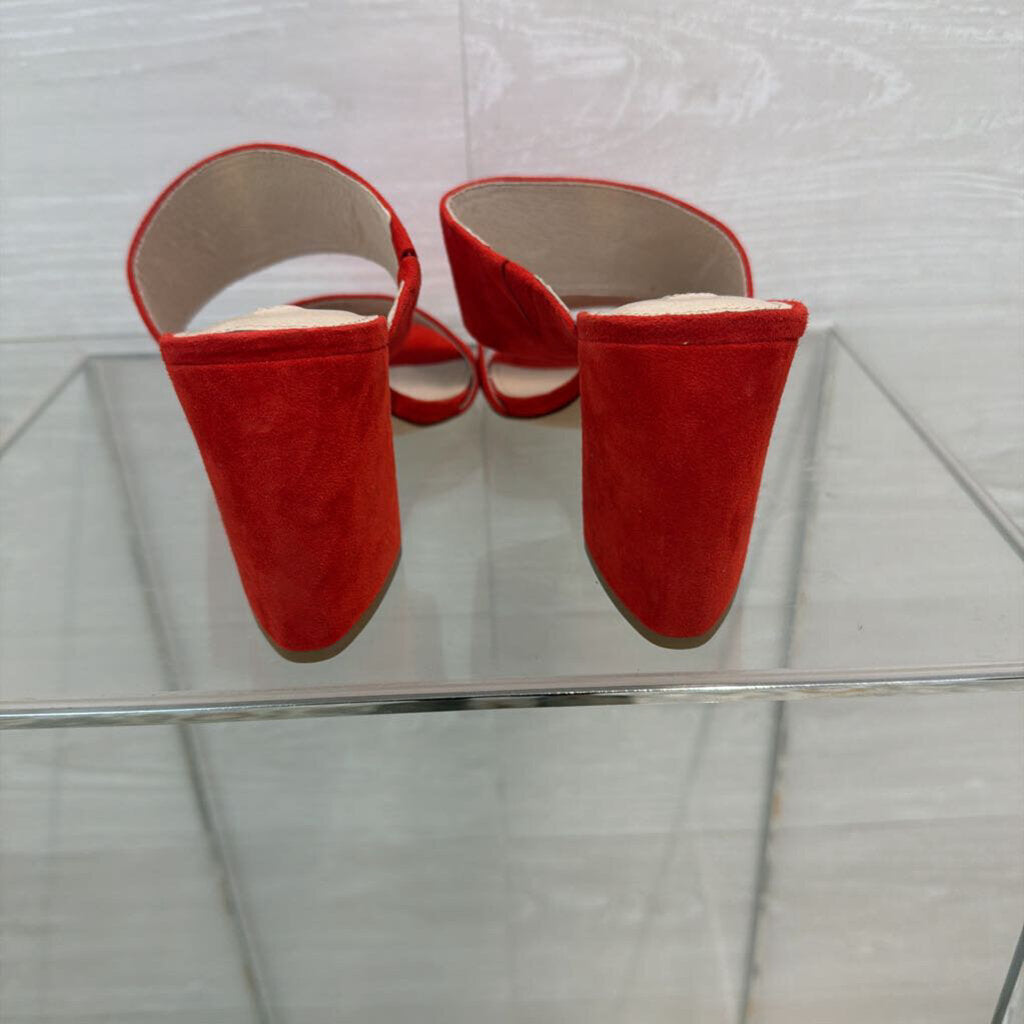 Louise et Cie Kapa Red Suede Strappy Heels 8.5