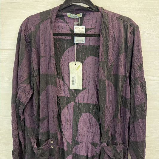 Chalet et ceci Amara Crinkle Mesh Kimono Top Large