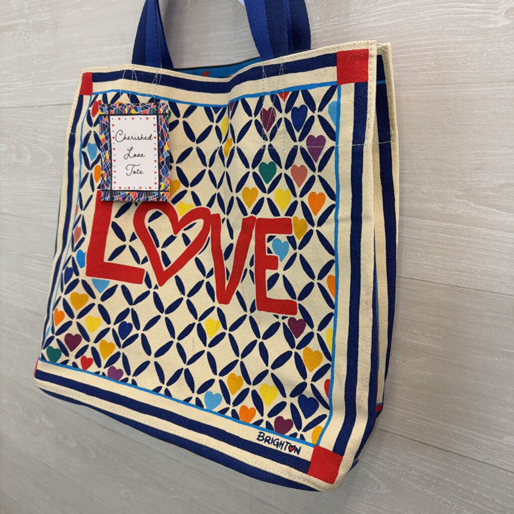 Brighton Cream/ Multi Cherished Love Tote Bag