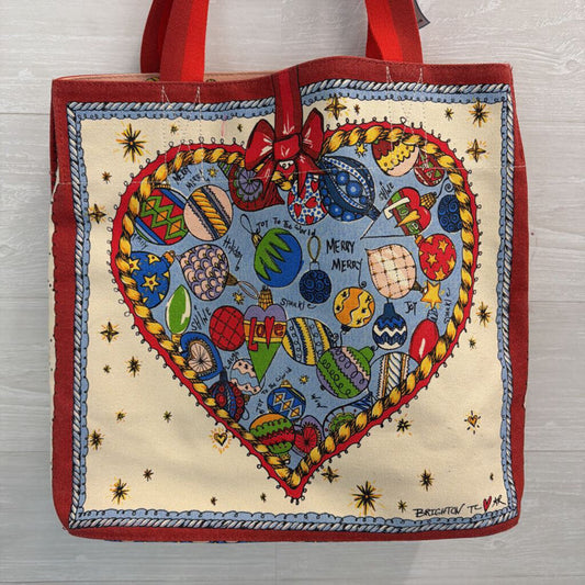 Brighton Cream/ Multi Celebrate Holiday Tote Bag