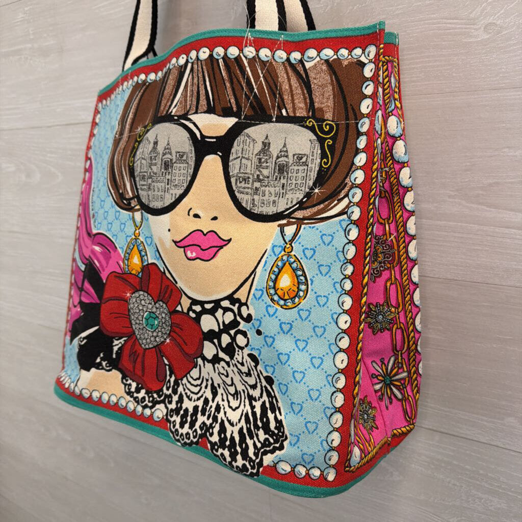 Brighton Cream/ Multi Sparkle and Shine Tote Bag