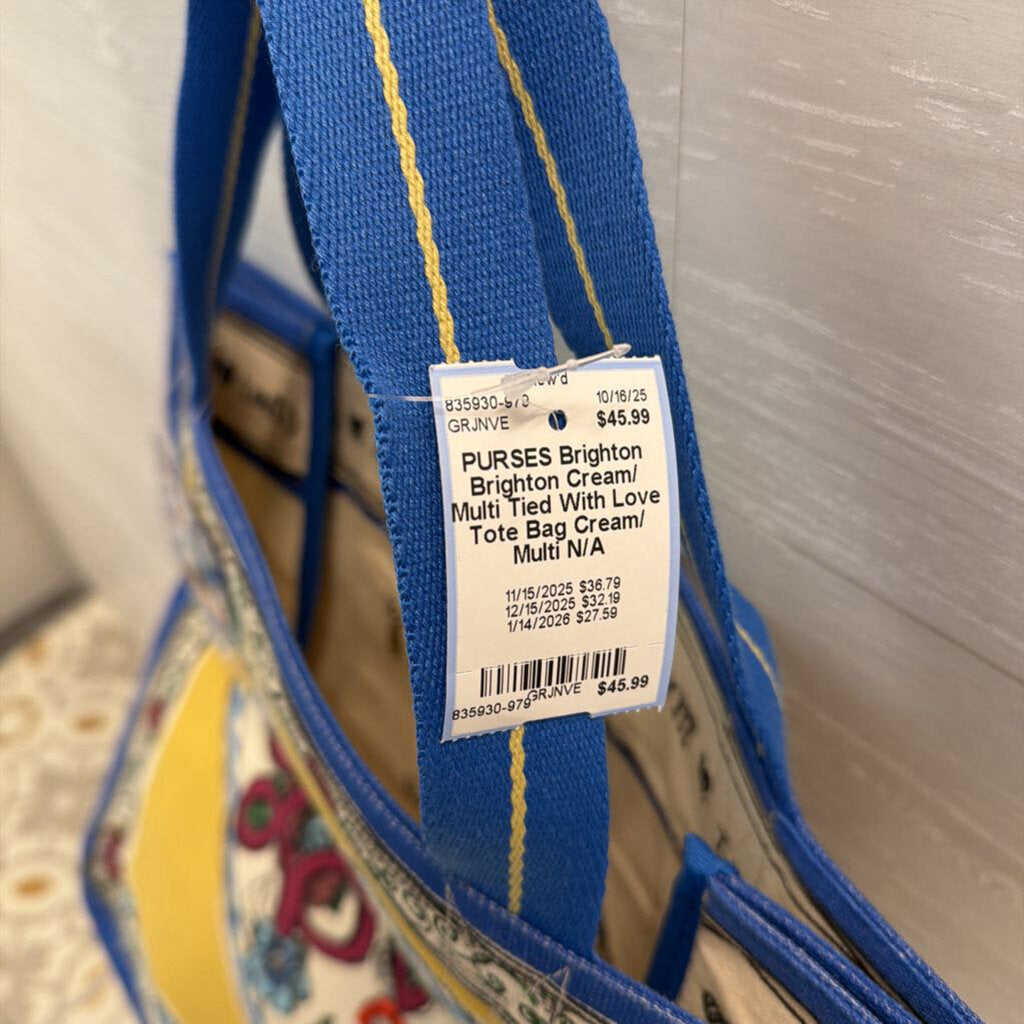 Brighton Cream/ Multi Tied With Love Tote Bag