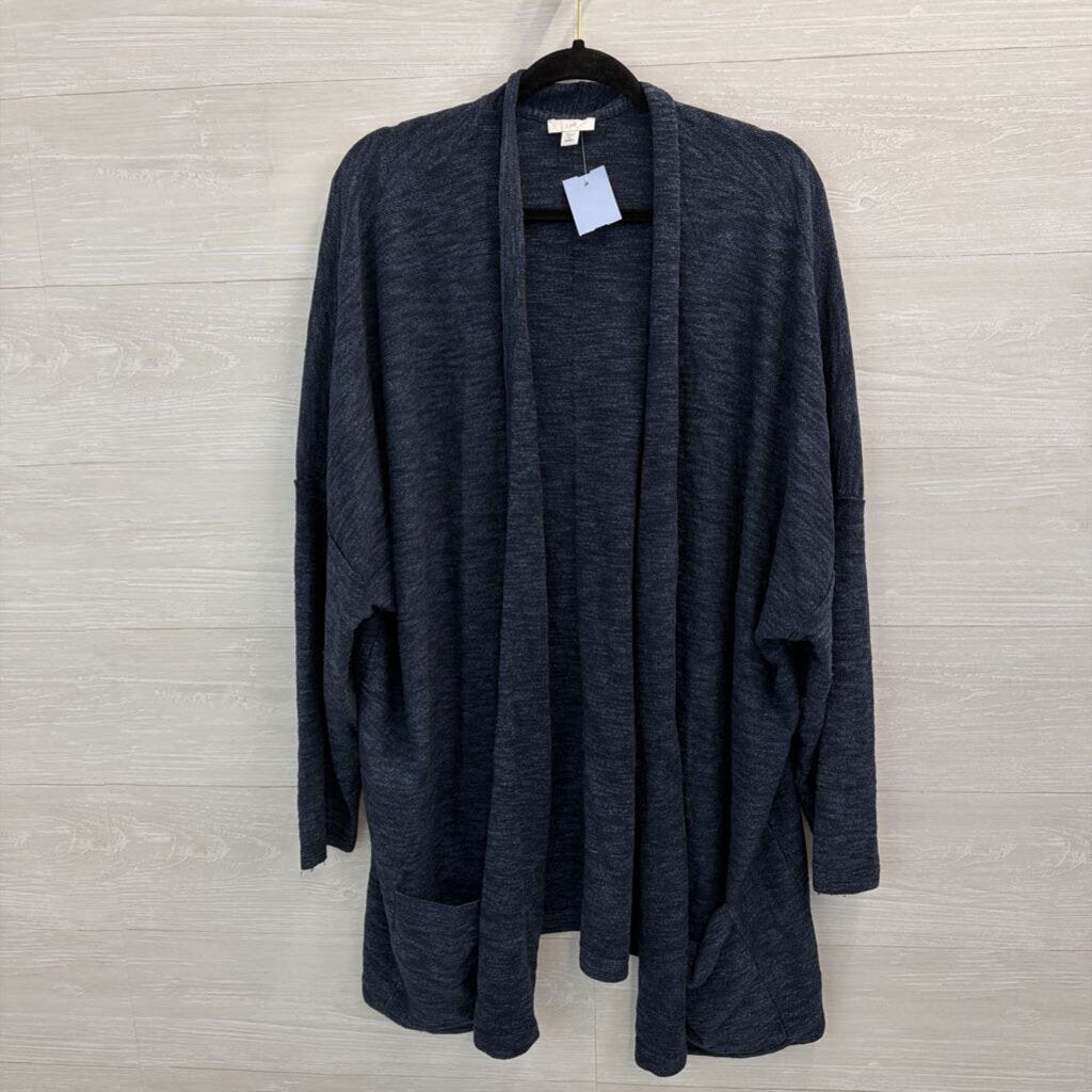 J Jill Navy Knit Open Front Sweater 4X