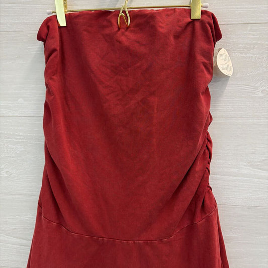 Offline by Aerie Brick Red Strapless Dress With Shorts Large