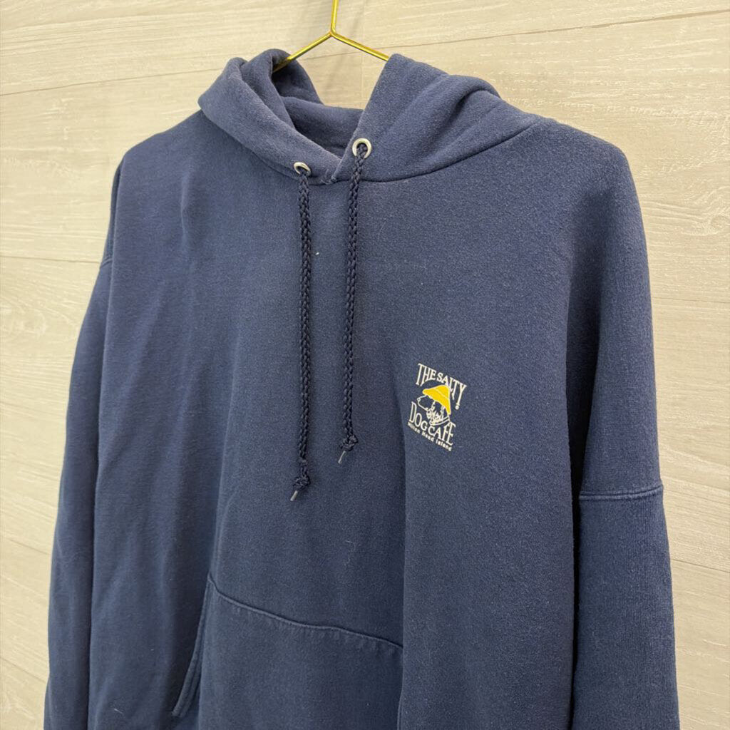 The Salty Dog Cafe Navy Graphic Hoodie Large