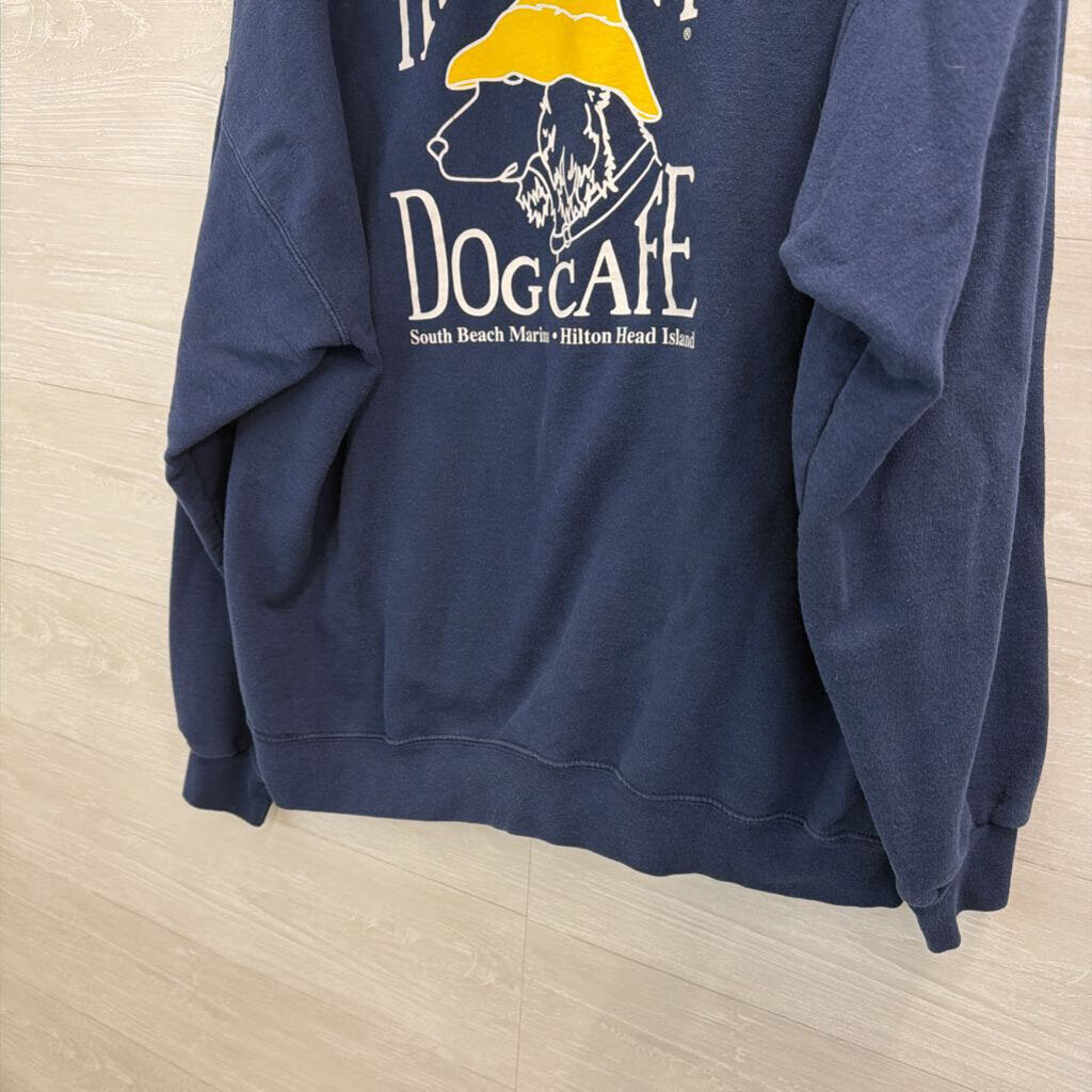The Salty Dog Cafe Navy Graphic Hoodie Large