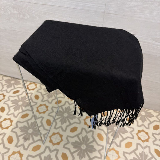Black Print Scarf