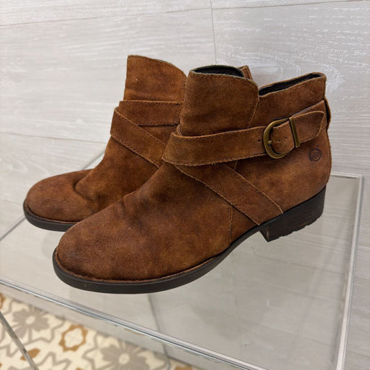 Born Brown Suede Trinculo Ankle Boots 7.5