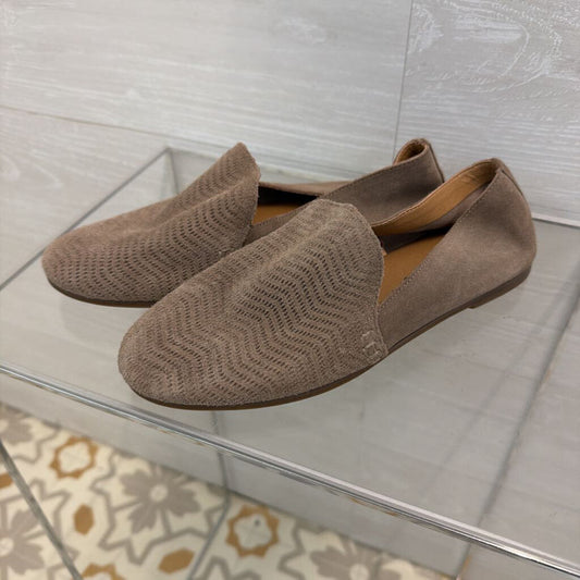 Lucky Brand Grey Suede Perforate Flats 7.5
