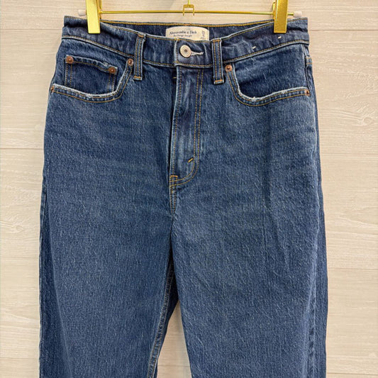 Abercrombie and Fitch Dark Wash The Vintage Straight High Rise Jeans 25L