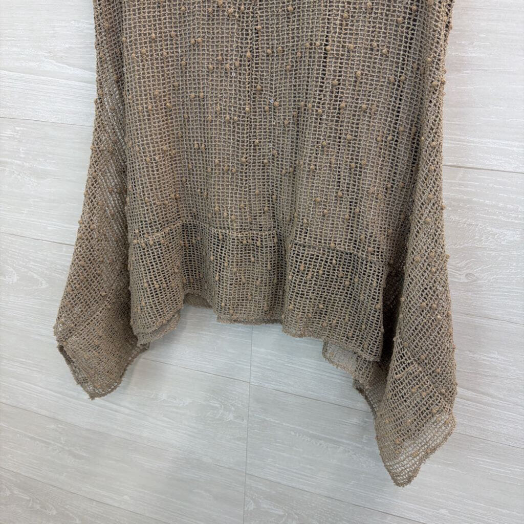 Tempo Paris Beige Embroidered Top Medium