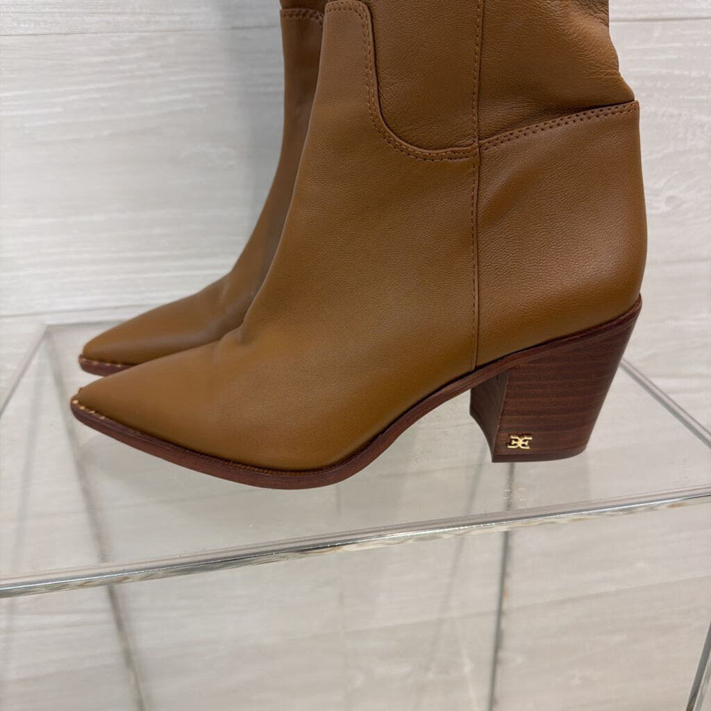 Sam Edelman Brown Leather Lindsey Pointed Toe Knee High Boots 9.5