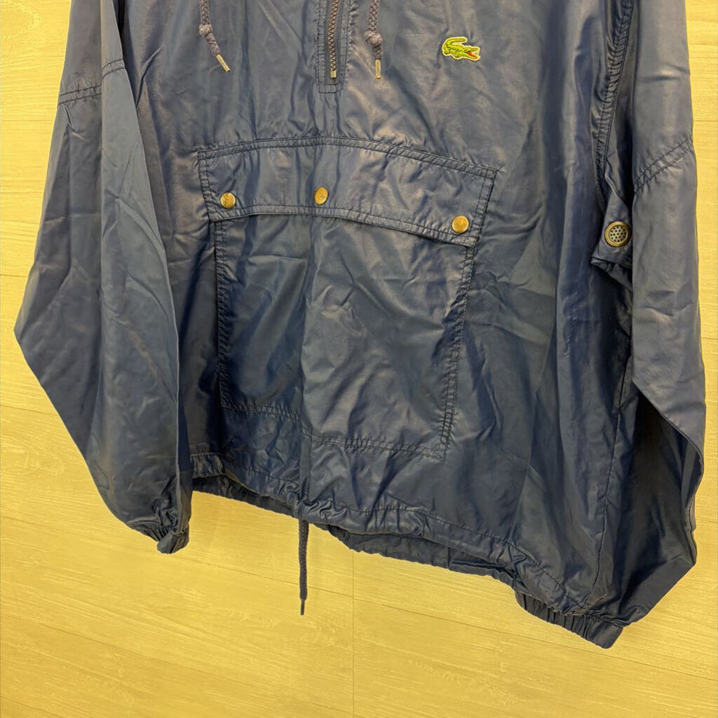 Izod Lacoste Blue Pullover Windbreaker Jacket Large