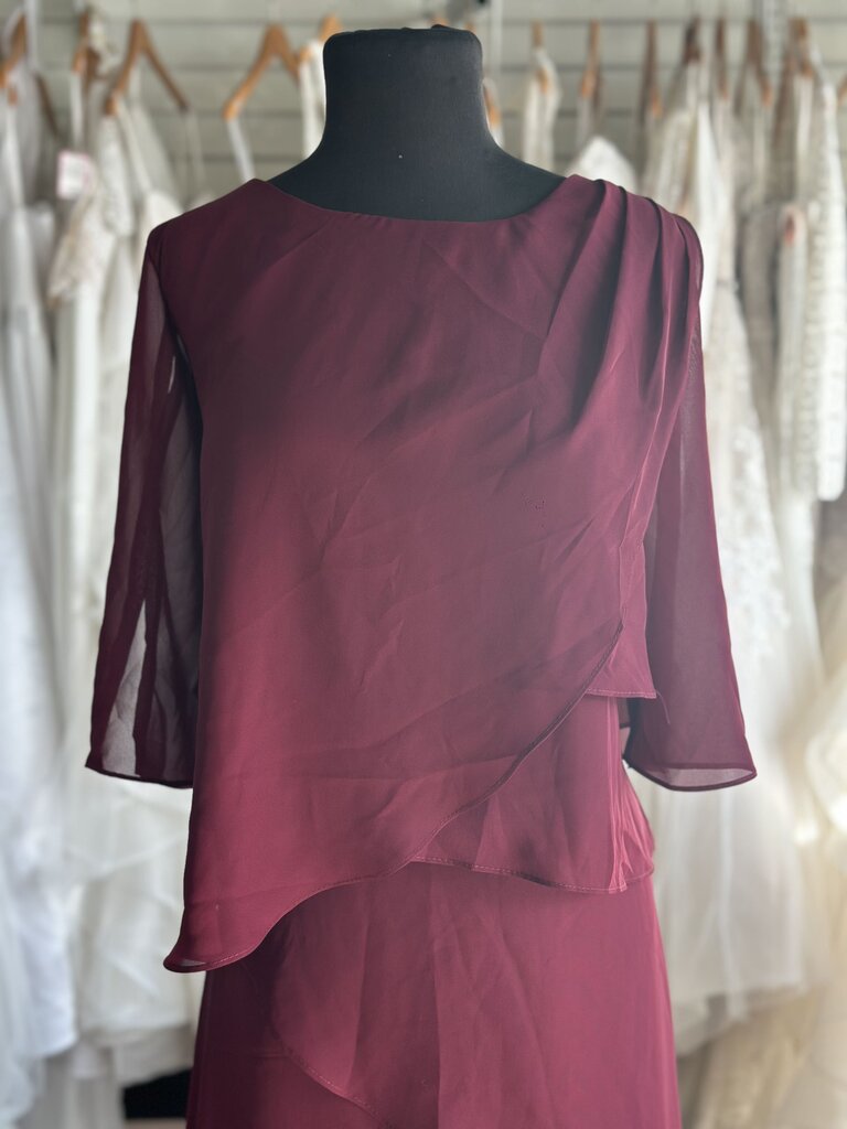 Asymmetrical Tiered Long Chiffon Dress 16