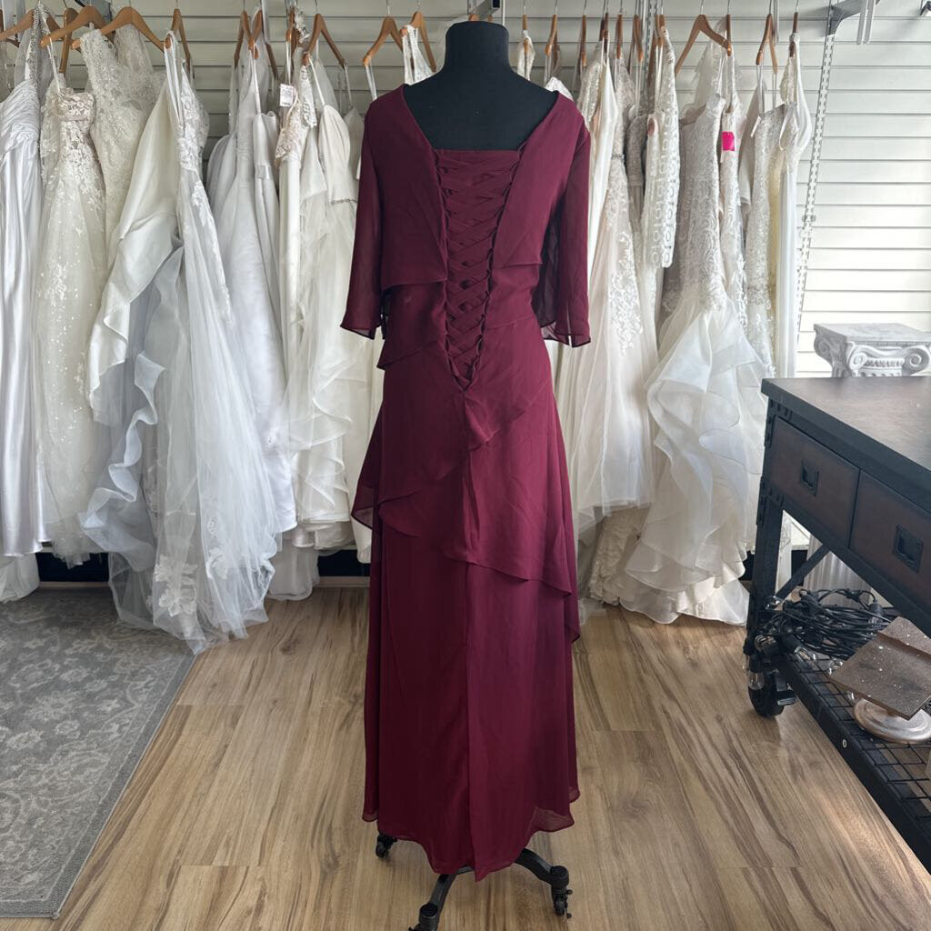 Asymmetrical Tiered Long Chiffon Dress 16