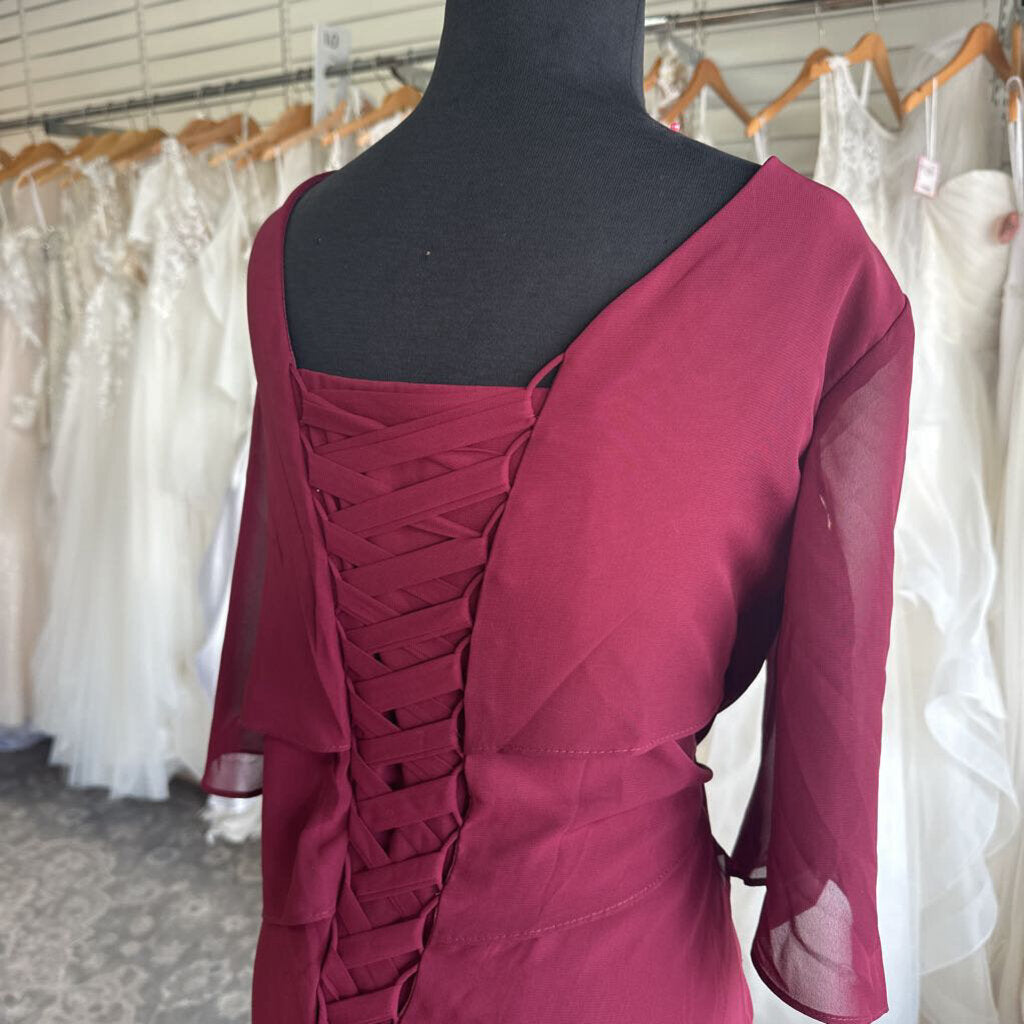 Asymmetrical Tiered Long Chiffon Dress 16