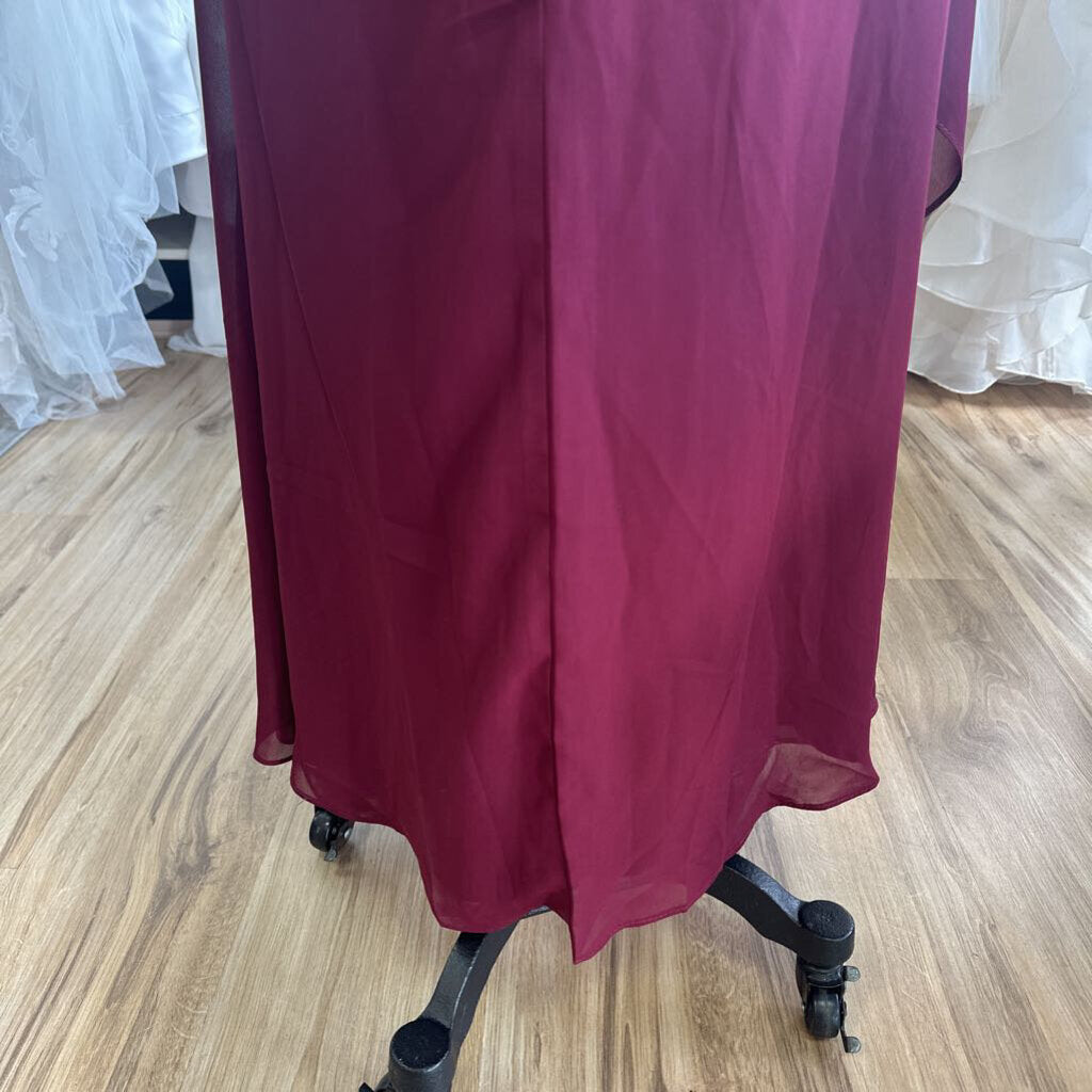 Asymmetrical Tiered Long Chiffon Dress 16