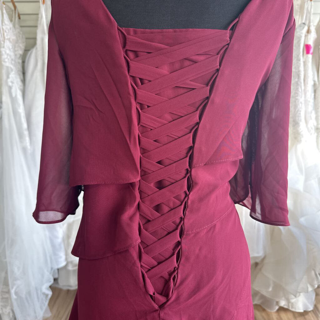 Asymmetrical Tiered Long Chiffon Dress 16