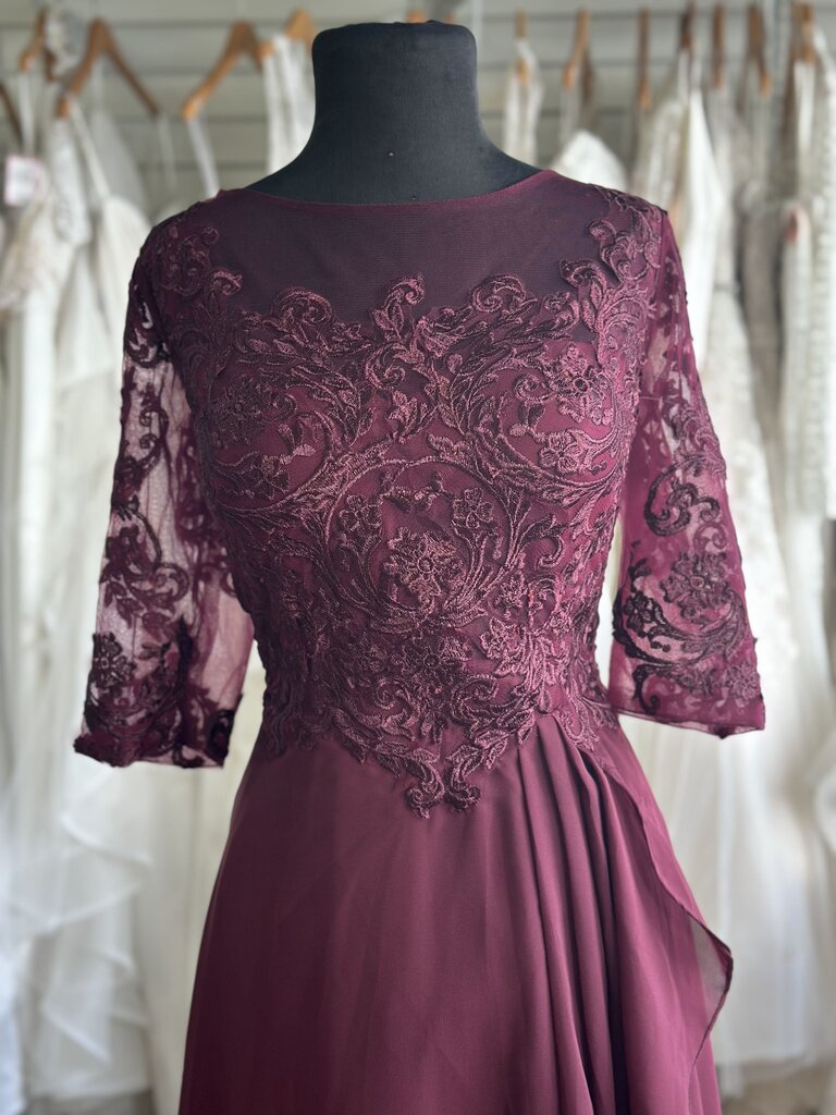 Lace Top Corset Back Long Dress 16