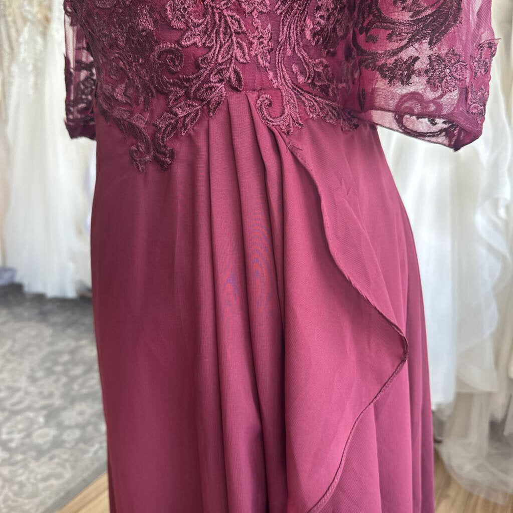 Lace Top Corset Back Long Dress 16