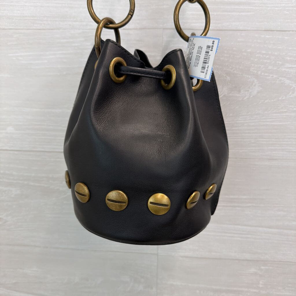 Valentina Fiore Leather Bucket Bag