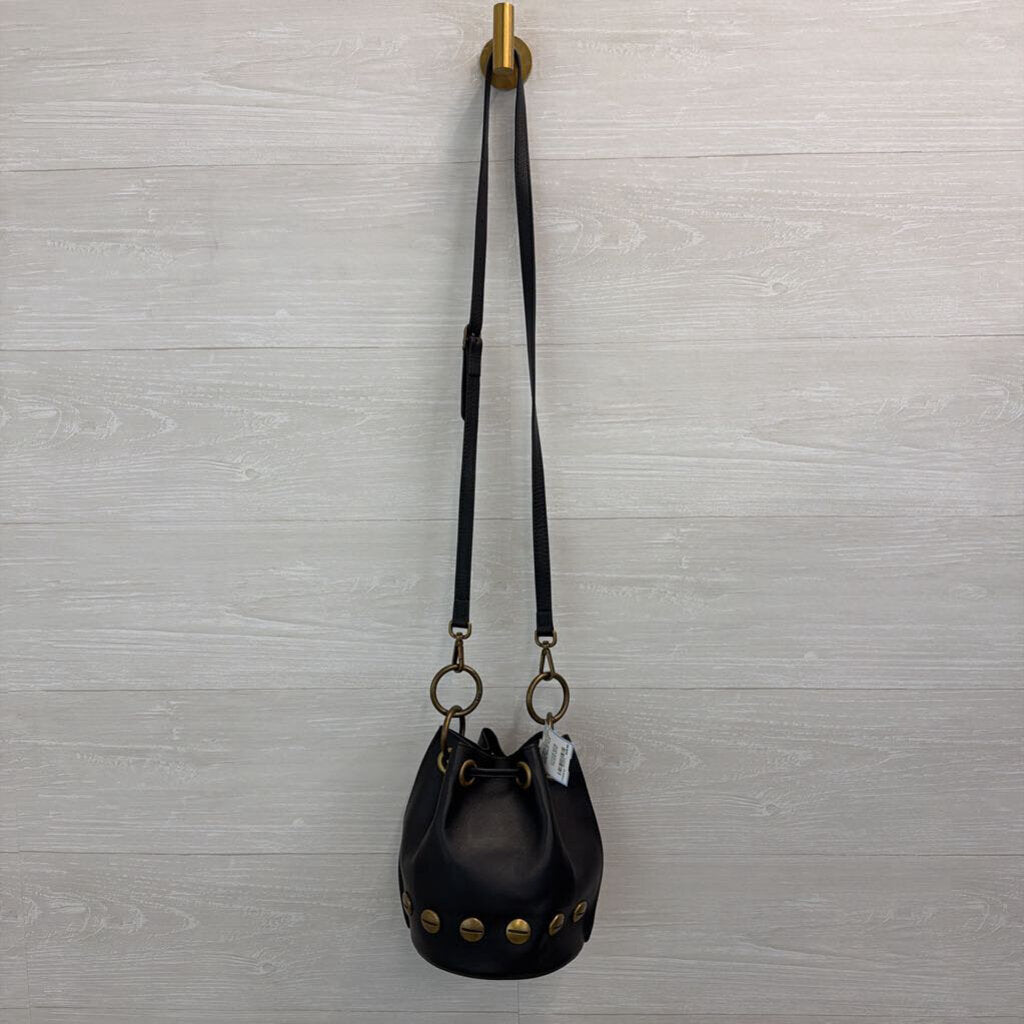 Valentina Fiore Leather Bucket Bag